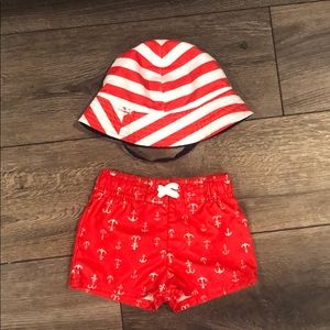 Baby Boy Swim hat & shorts